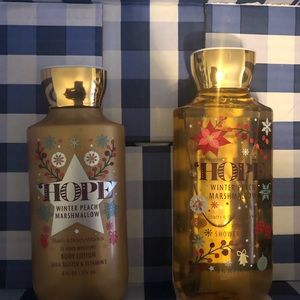 Bath and Body Works HOPE WINTER PEACH MARSHMALLOW Set